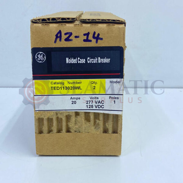 General Electric TED113020WL Molded Case Circuit Breakers 20A 277V 1Pole