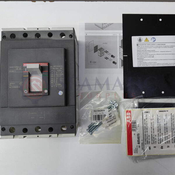 ABB MCCB 3P 400A SACE FORMULA A3S 400,Ui=690v, Ue=550VAC, Uimp=6Kv, Ue=240V