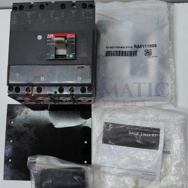 ABB MCCB 4P 200A, XT4N 250, Ui=1000v, Ue=690V, Uimp=8Kv