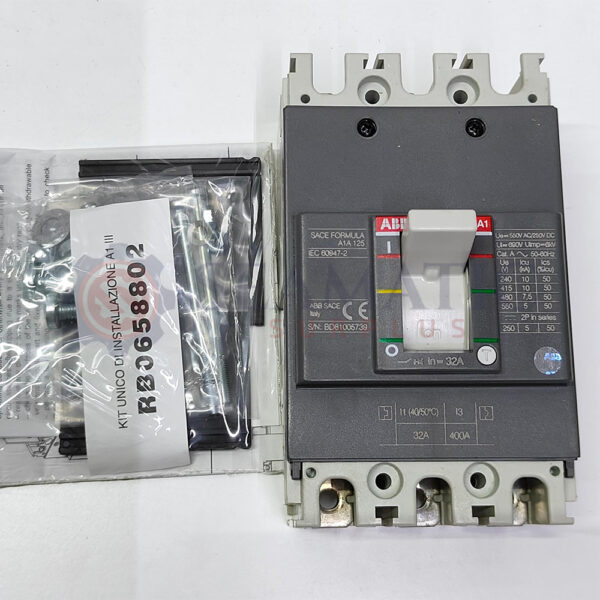 ABB MCCB 3POLE 32A, SACE FORMULA A1A 125, Ui=690v, Uimp=6Kv, Ue=550V AC