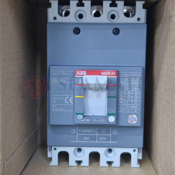 ABB MCCB 3P 63A, SACE FORMULA A1C 125, Ui=690v, Uimp=6Kv, Ue=550V AC