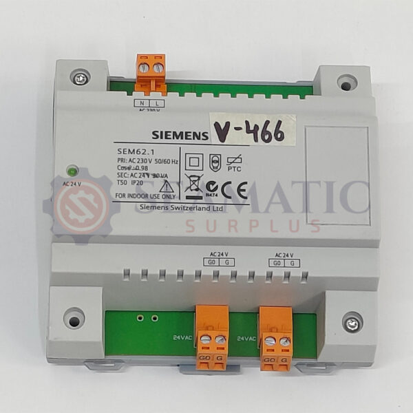 LOT OF 3 PC X SIEMENS SEM62.1 TRANSFORMER, 220/24 VAC 30 VA
