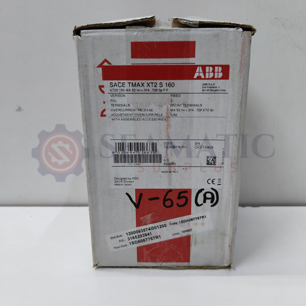 ABB MCCB 3Pole 52A, TMAX XT2S 160, Ui=1000v, Uimp=8Kv, Ue=690V AC-500V DC