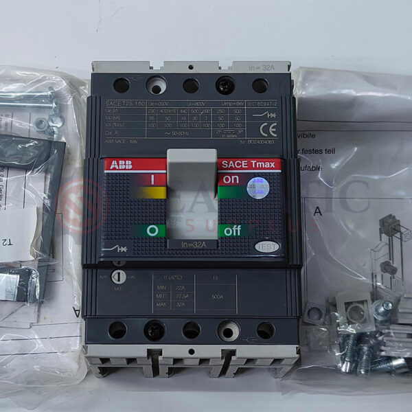 ABB MCCB 3Pole 32A, SACE TMAX T2S 160, Ui=800v, Uimp=8Kv, Ue=690VAC