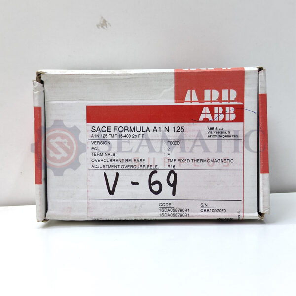 ABB MCCB 2P 16A, SACE FORMULA A1N 125, Ui=690v, Uimp=6Kv, Ue=550V