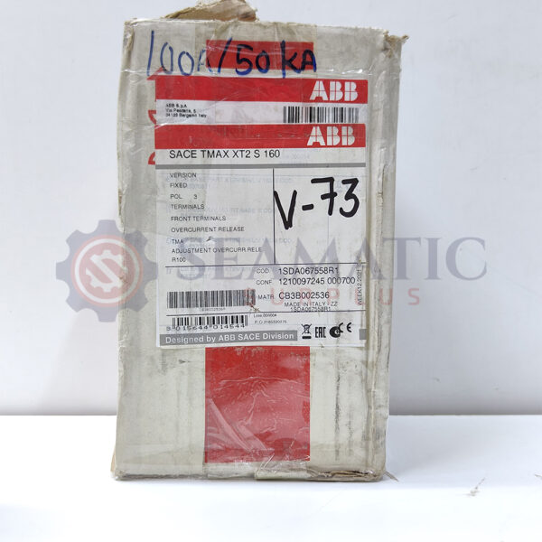 ABB MCCB 3POLE 100A, TMAX XT2S 160, Ui=1000v, Uimp=8Kv, Ue=690V