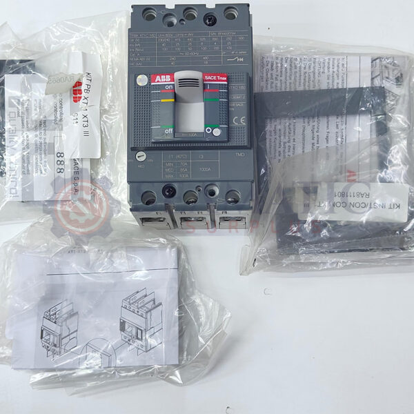 ABB MCCB 3POLE 100A, SACE TMAX XT1C 160, Ui=800v, Uimp=8Kv, Ue=690VAC