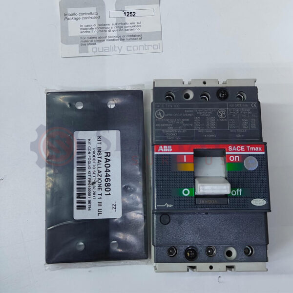 ABB MCCB 3POLE 90A, SACE TMAX T1N 100, Ui=800v, Uimp=8Kv, Ue=690VAC