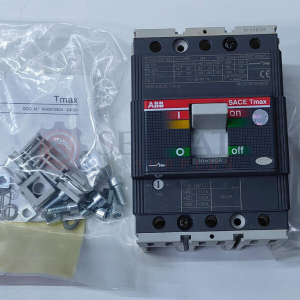 ABB MCCB 3POLE 160A, SACE TMAX T2N 160, Ui=800v, Uimp=8Kv, Ue=690VAC