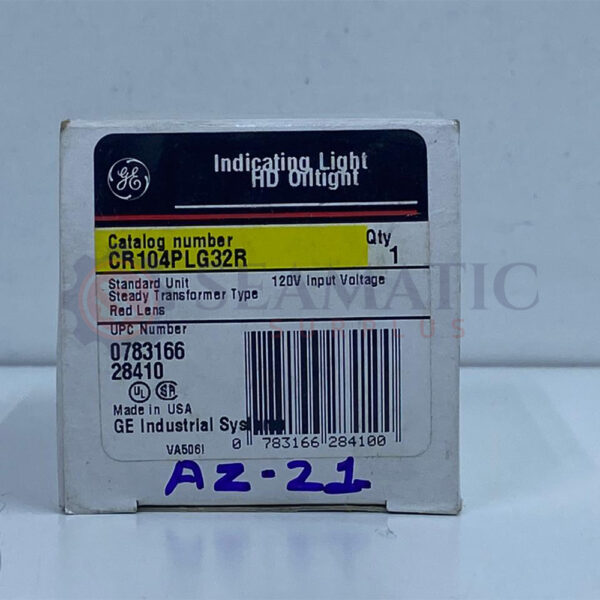 Lot of 2Nos x General Electric CR104PLG32R Pilot Light Red Incandescent