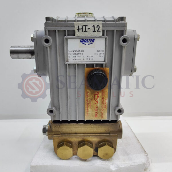 WALTER NP25/21-300 Jetting Pump, Power: 12.3Kw , 300 BAR, 20.8L/min