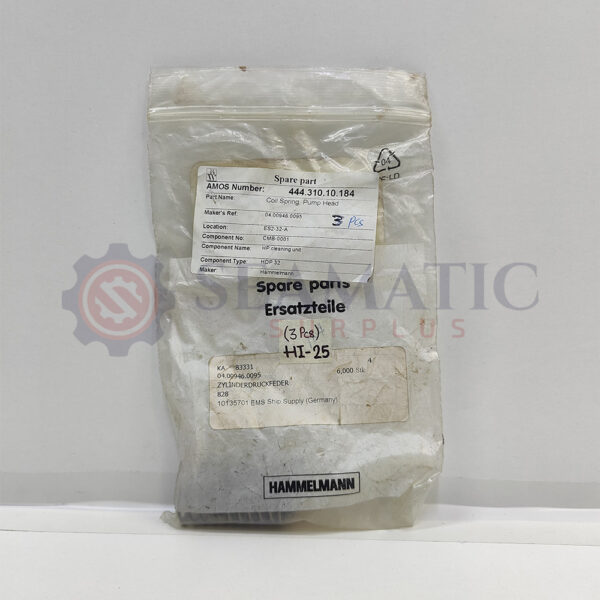 HAMMELMANN 04.00946.0095 COIL SPRING PUMP HEAD FOR HDP 32