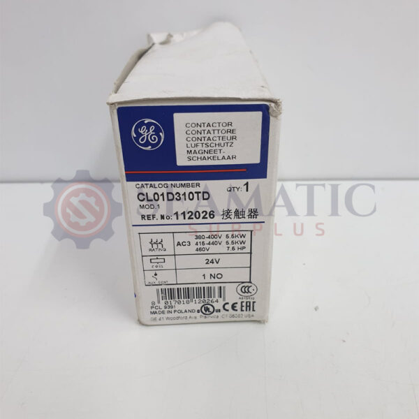 GENERAL ELECTRIC CL01D310TD / 112026 CONTACTOR 3P 12A 24VDC  5.5KW/7.5HP