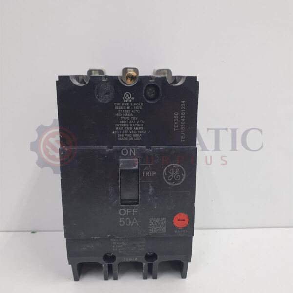 NEW GE TEY350 50 Amp 480/277 VAC 3 Pole Type TEY Bolt on Breaker