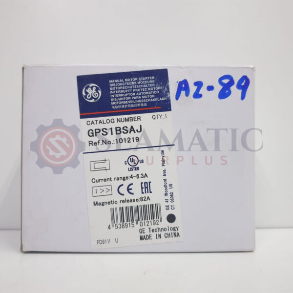 GENERAL ELECTRIC GPS1BSAJ Manual Motor Protectors, GPS Series
