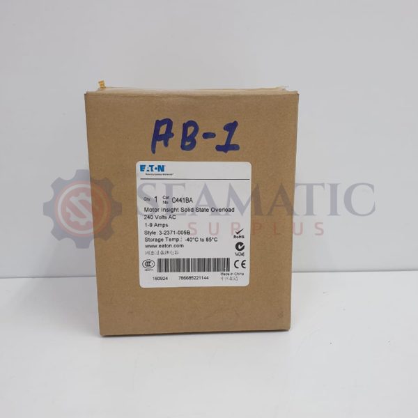 EATON C441BA Motor Insight Overload Relay, 1-9A, 240V, AB-1