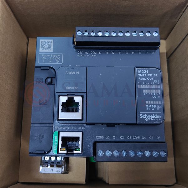 New Schneider TM221CE16R Logic controller M221 16 IO relay Ethernet