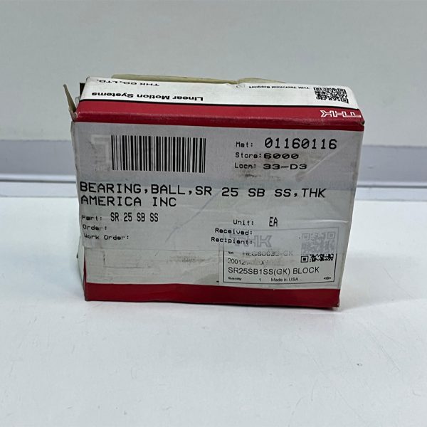 NEW THK AMERICA INC BEARING BALL THK SR25 SB SS