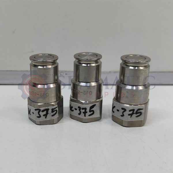 LOT OF 3 NOS X Parker NSS-372-6FO Compact SS Quick Nipple