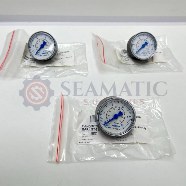 LOT OF 3 X NEW FESTO 162838 /MA-50-10-1/4-EN, Pressure Gauge, 0- 10 BAR