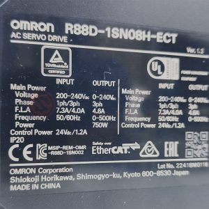OMRON R88D-1SN08H-ECT AC SERVO DRIVE