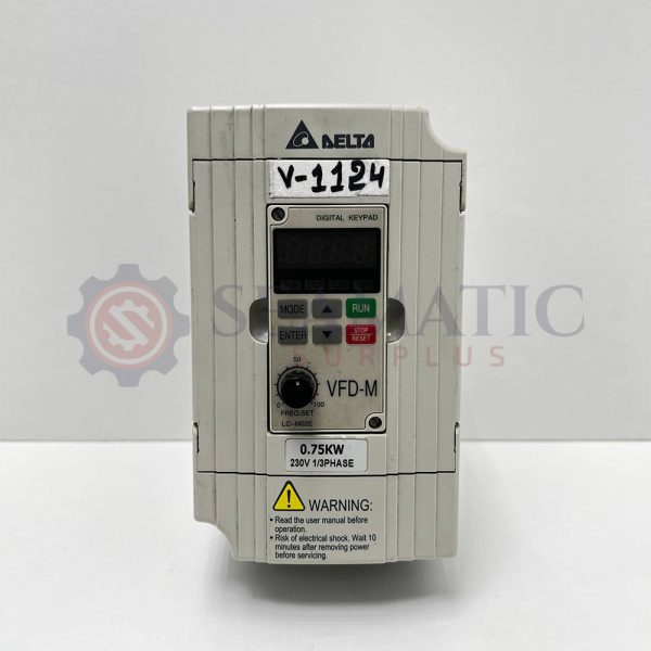 LOT OF 3 NOS X DELTA VFD007M21A INVERTER 0.75KW 230V 1PH