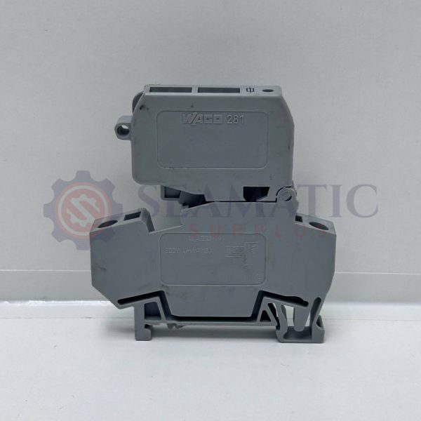 LOT OF 24 PC X NEW WAGO 281-611 281 Series Fuse Terminal Block , 4mm²