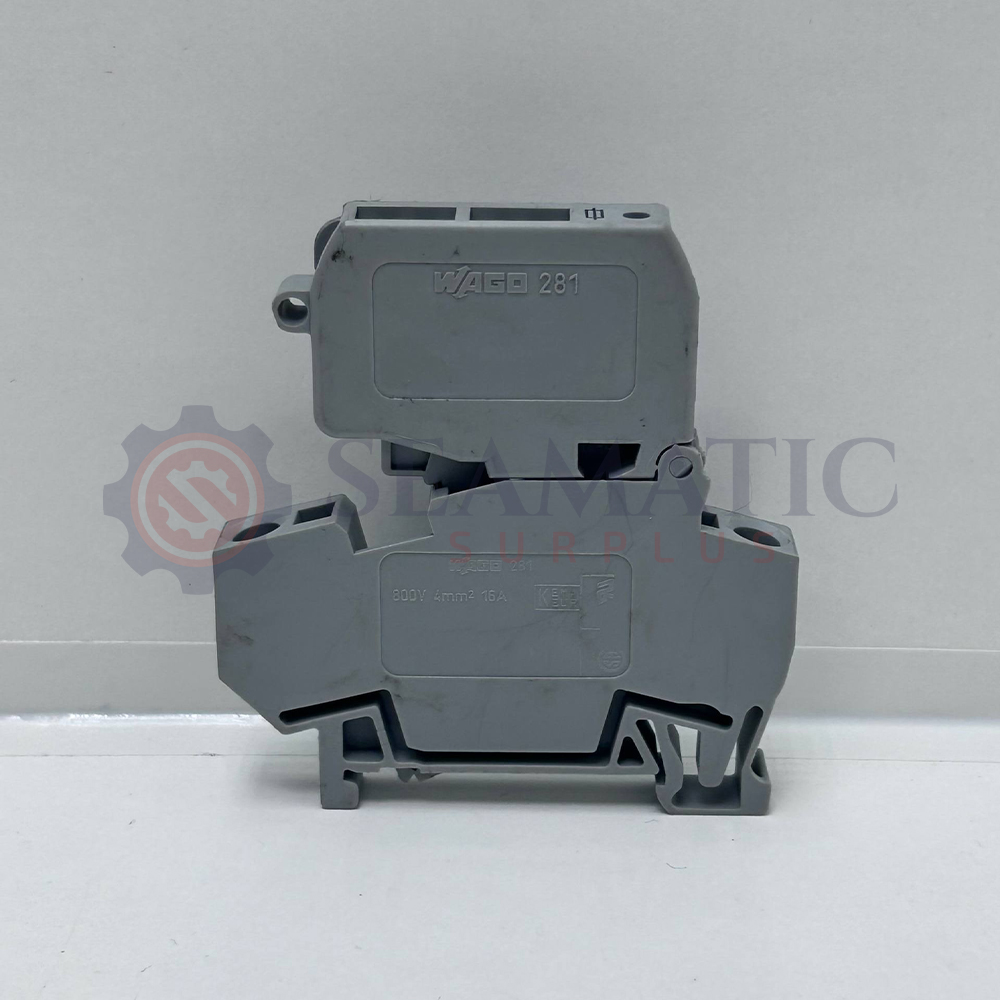 LOT OF 24 PC X NEW WAGO 281-611 281 Series Fuse Terminal Block , 4mm²